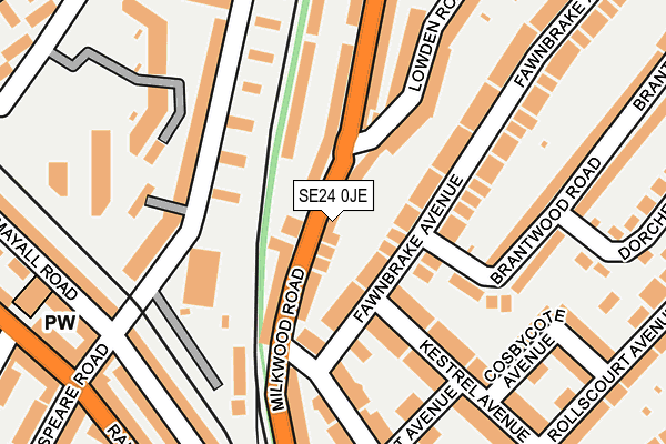 SE24 0JE map - OS OpenMap – Local (Ordnance Survey) SE24 0JE map - OS OpenMap – Local (Ordnance Survey)