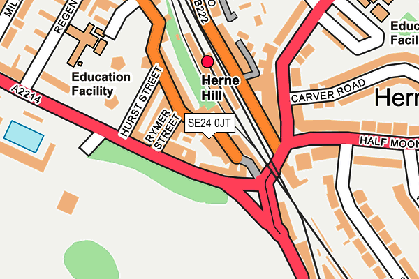 SE24 0JT map - OS OpenMap – Local (Ordnance Survey) SE24 0JT map - OS OpenMap – Local (Ordnance Survey)