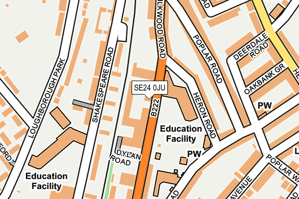 SE24 0JU map - OS OpenMap – Local (Ordnance Survey) SE24 0JU map - OS OpenMap – Local (Ordnance Survey)