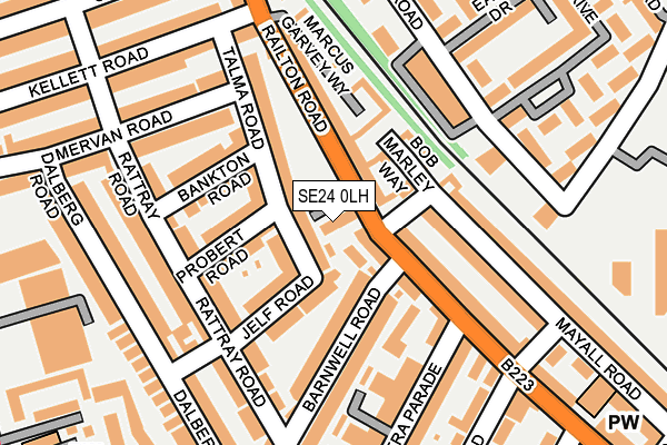 SE24 0LH map - OS OpenMap – Local (Ordnance Survey) SE24 0LH map - OS OpenMap – Local (Ordnance Survey)