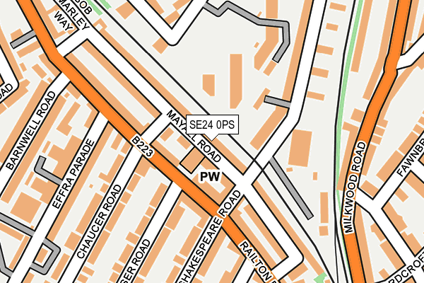 SE24 0PS map - OS OpenMap – Local (Ordnance Survey) SE24 0PS map - OS OpenMap – Local (Ordnance Survey)