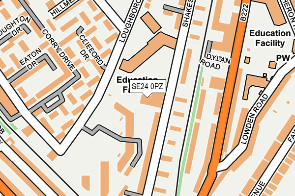 SE24 0PZ map - OS OpenMap – Local (Ordnance Survey) SE24 0PZ map - OS OpenMap – Local (Ordnance Survey)