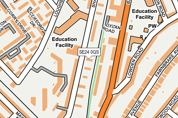 SE24 0QS map - OS OpenMap – Local (Ordnance Survey) SE24 0QS map - OS OpenMap – Local (Ordnance Survey)