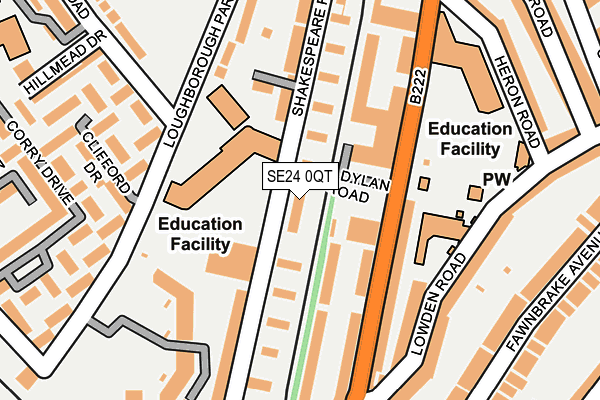 SE24 0QT map - OS OpenMap – Local (Ordnance Survey) SE24 0QT map - OS OpenMap – Local (Ordnance Survey)