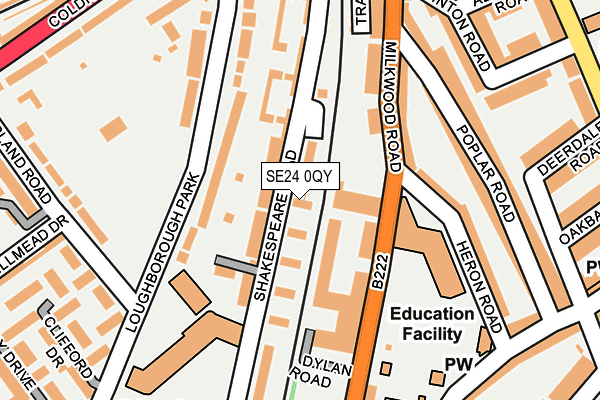 SE24 0QY map - OS OpenMap – Local (Ordnance Survey) SE24 0QY map - OS OpenMap – Local (Ordnance Survey)