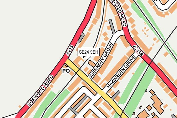 SE24 9EH map - OS OpenMap – Local (Ordnance Survey) SE24 9EH map - OS OpenMap – Local (Ordnance Survey)