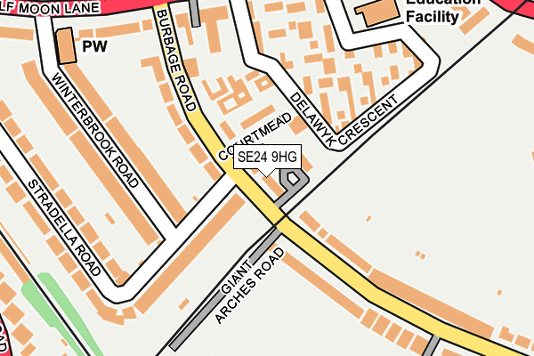 SE24 9HG map - OS OpenMap – Local (Ordnance Survey) SE24 9HG map - OS OpenMap – Local (Ordnance Survey)