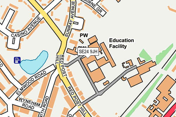 SE24 9JH map - OS OpenMap – Local (Ordnance Survey) SE24 9JH map - OS OpenMap – Local (Ordnance Survey)