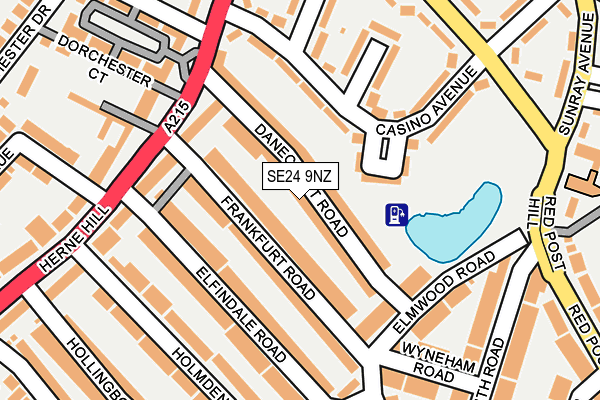 SE24 9NZ map - OS OpenMap – Local (Ordnance Survey) SE24 9NZ map - OS OpenMap – Local (Ordnance Survey)