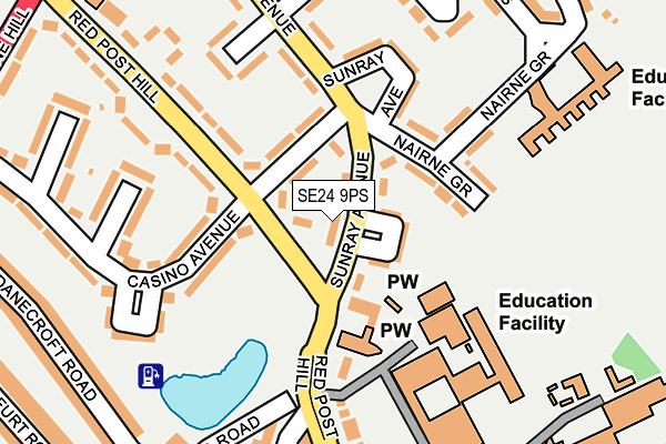 SE24 9PS map - OS OpenMap – Local (Ordnance Survey) SE24 9PS map - OS OpenMap – Local (Ordnance Survey)