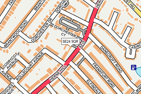 SE24 9QR map - OS OpenMap – Local (Ordnance Survey) SE24 9QR map - OS OpenMap – Local (Ordnance Survey)