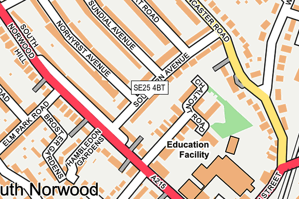 SE25 4BT map - OS OpenMap – Local (Ordnance Survey) SE25 4BT map - OS OpenMap – Local (Ordnance Survey)