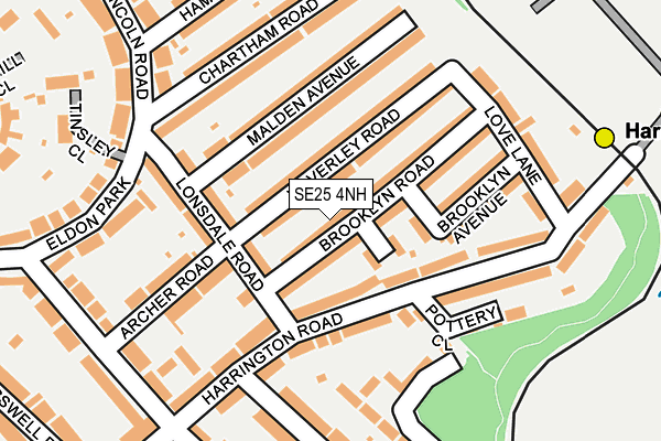 SE25 4NH map - OS OpenMap – Local (Ordnance Survey) SE25 4NH map - OS OpenMap – Local (Ordnance Survey)