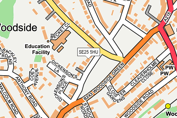 SE25 5HU map - OS OpenMap – Local (Ordnance Survey) SE25 5HU map - OS OpenMap – Local (Ordnance Survey)