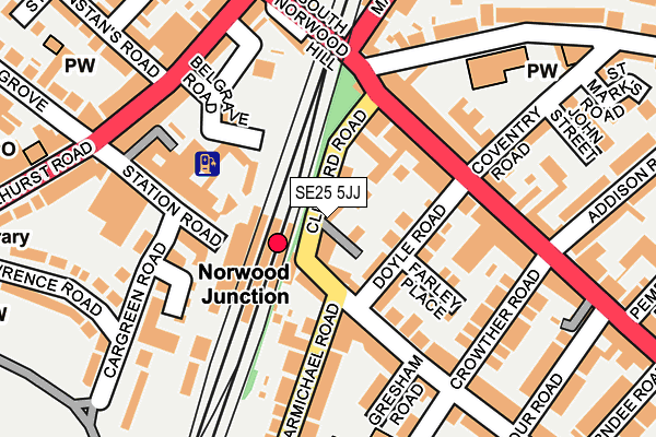 SE25 5JJ map - OS OpenMap – Local (Ordnance Survey) SE25 5JJ map - OS OpenMap – Local (Ordnance Survey)