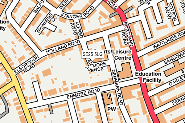 SE25 5LG map - OS OpenMap – Local (Ordnance Survey) SE25 5LG map - OS OpenMap – Local (Ordnance Survey)