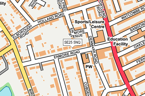 SE25 5NQ map - OS OpenMap – Local (Ordnance Survey) SE25 5NQ map - OS OpenMap – Local (Ordnance Survey)