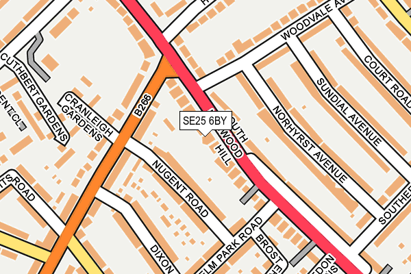 SE25 6BY map - OS OpenMap – Local (Ordnance Survey) SE25 6BY map - OS OpenMap – Local (Ordnance Survey)