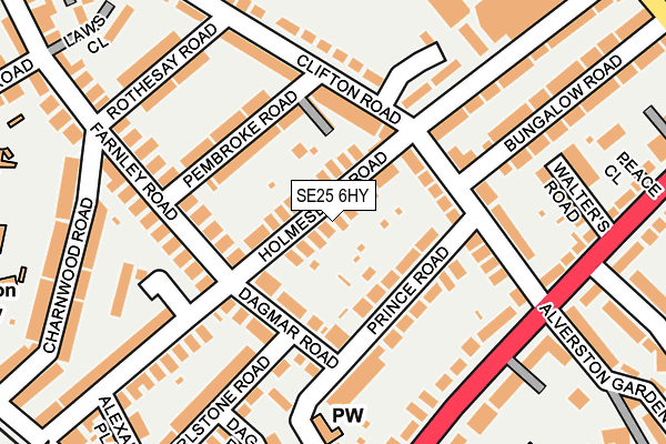 SE25 6HY map - OS OpenMap – Local (Ordnance Survey) SE25 6HY map - OS OpenMap – Local (Ordnance Survey)