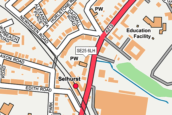 SE25 6LH map - OS OpenMap – Local (Ordnance Survey) SE25 6LH map - OS OpenMap – Local (Ordnance Survey)