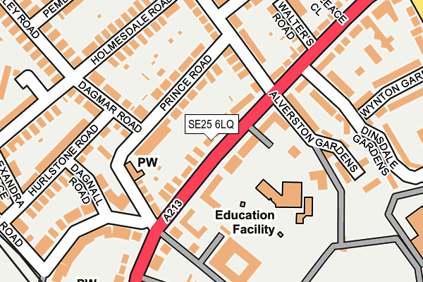 SE25 6LQ map - OS OpenMap – Local (Ordnance Survey) SE25 6LQ map - OS OpenMap – Local (Ordnance Survey)