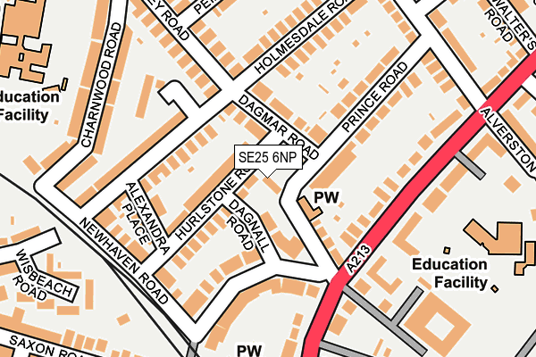 SE25 6NP map - OS OpenMap – Local (Ordnance Survey) SE25 6NP map - OS OpenMap – Local (Ordnance Survey)