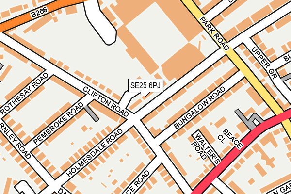 SE25 6PJ map - OS OpenMap – Local (Ordnance Survey) SE25 6PJ map - OS OpenMap – Local (Ordnance Survey)