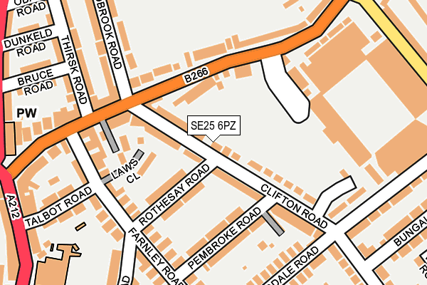 SE25 6PZ map - OS OpenMap – Local (Ordnance Survey) SE25 6PZ map - OS OpenMap – Local (Ordnance Survey)