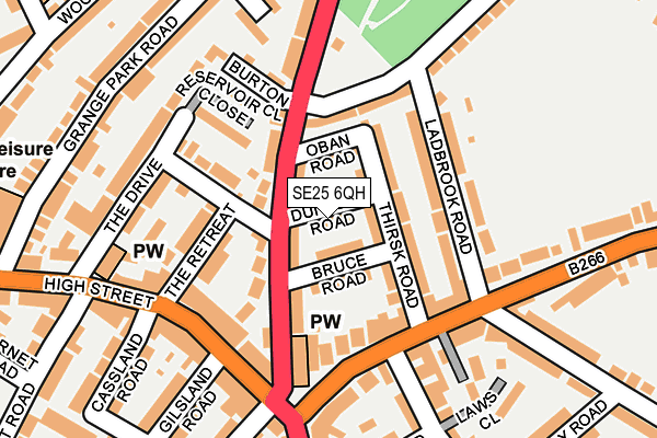 SE25 6QH map - OS OpenMap – Local (Ordnance Survey) SE25 6QH map - OS OpenMap – Local (Ordnance Survey)