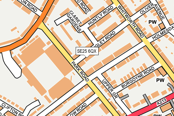 SE25 6QX map - OS OpenMap – Local (Ordnance Survey) SE25 6QX map - OS OpenMap – Local (Ordnance Survey)