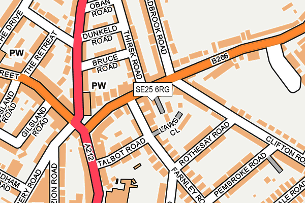 SE25 6RG map - OS OpenMap – Local (Ordnance Survey) SE25 6RG map - OS OpenMap – Local (Ordnance Survey)