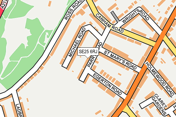 SE25 6RJ map - OS OpenMap – Local (Ordnance Survey) SE25 6RJ map - OS OpenMap – Local (Ordnance Survey)