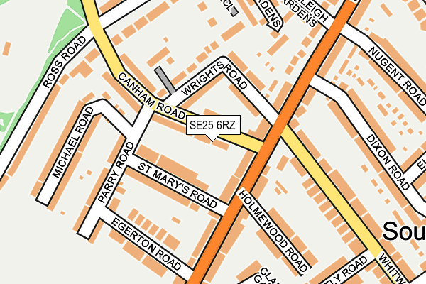 SE25 6RZ map - OS OpenMap – Local (Ordnance Survey) SE25 6RZ map - OS OpenMap – Local (Ordnance Survey)