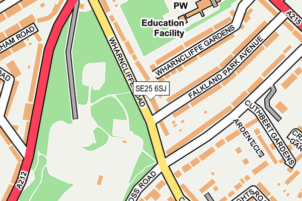 SE25 6SJ map - OS OpenMap – Local (Ordnance Survey) SE25 6SJ map - OS OpenMap – Local (Ordnance Survey)