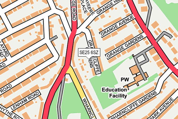SE25 6SZ map - OS OpenMap – Local (Ordnance Survey) SE25 6SZ map - OS OpenMap – Local (Ordnance Survey)
