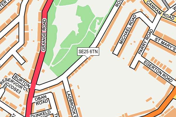 SE25 6TN map - OS OpenMap – Local (Ordnance Survey) SE25 6TN map - OS OpenMap – Local (Ordnance Survey)