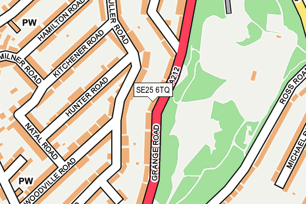 SE25 6TQ map - OS OpenMap – Local (Ordnance Survey) SE25 6TQ map - OS OpenMap – Local (Ordnance Survey)