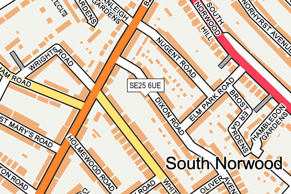 SE25 6UE map - OS OpenMap – Local (Ordnance Survey) SE25 6UE map - OS OpenMap – Local (Ordnance Survey)