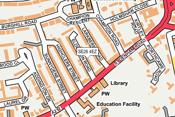 SE26 4EZ map - OS OpenMap – Local (Ordnance Survey) SE26 4EZ map - OS OpenMap – Local (Ordnance Survey)