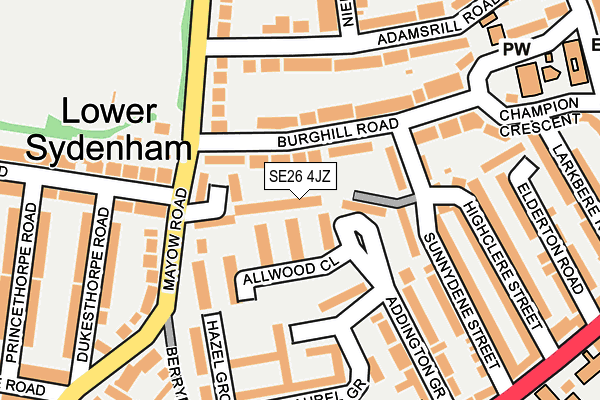 SE26 4JZ map - OS OpenMap – Local (Ordnance Survey) SE26 4JZ map - OS OpenMap – Local (Ordnance Survey)