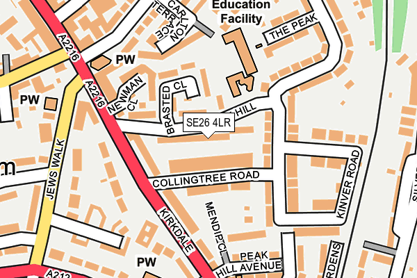 SE26 4LR map - OS OpenMap – Local (Ordnance Survey) SE26 4LR map - OS OpenMap – Local (Ordnance Survey)