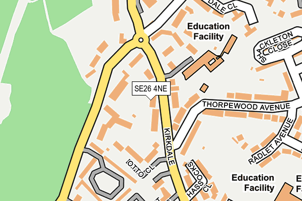 SE26 4NE map - OS OpenMap – Local (Ordnance Survey) SE26 4NE map - OS OpenMap – Local (Ordnance Survey)