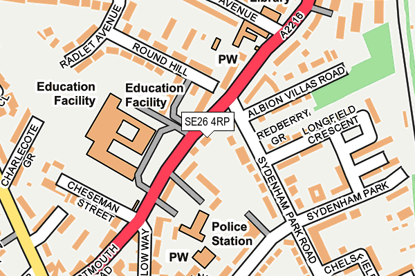 SE26 4RP map - OS OpenMap – Local (Ordnance Survey) SE26 4RP map - OS OpenMap – Local (Ordnance Survey)