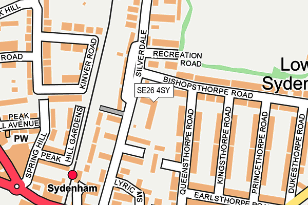 SE26 4SY map - OS OpenMap – Local (Ordnance Survey) SE26 4SY map - OS OpenMap – Local (Ordnance Survey)