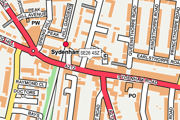 SE26 4SZ map - OS OpenMap – Local (Ordnance Survey) SE26 4SZ map - OS OpenMap – Local (Ordnance Survey)