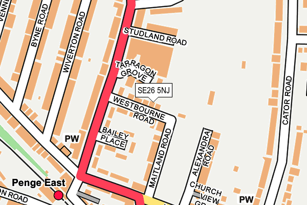 SE26 5NJ map - OS OpenMap – Local (Ordnance Survey) SE26 5NJ map - OS OpenMap – Local (Ordnance Survey)
