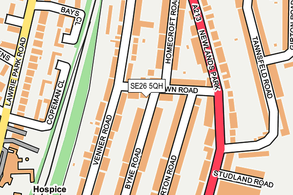 SE26 5QH map - OS OpenMap – Local (Ordnance Survey) SE26 5QH map - OS OpenMap – Local (Ordnance Survey)