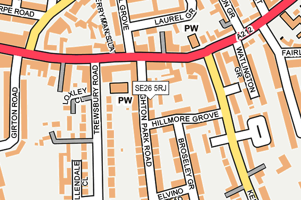 SE26 5RJ map - OS OpenMap – Local (Ordnance Survey) SE26 5RJ map - OS OpenMap – Local (Ordnance Survey)