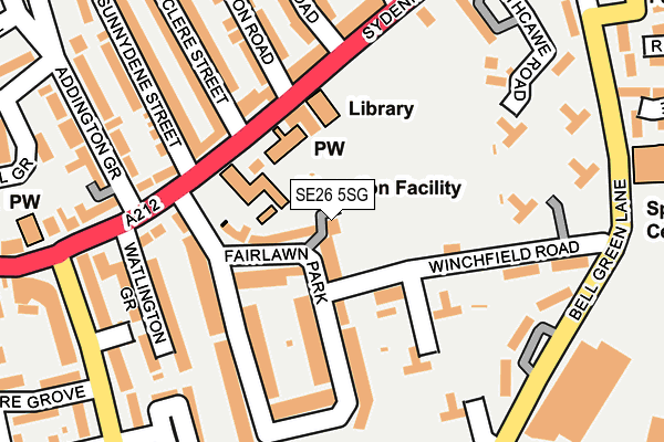 SE26 5SG map - OS OpenMap – Local (Ordnance Survey) SE26 5SG map - OS OpenMap – Local (Ordnance Survey)