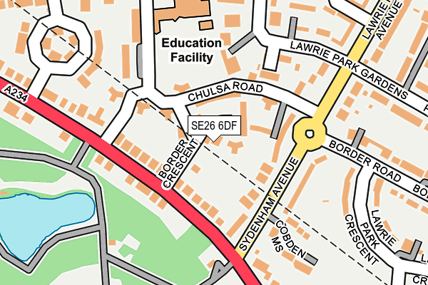 SE26 6DF map - OS OpenMap – Local (Ordnance Survey) SE26 6DF map - OS OpenMap – Local (Ordnance Survey)